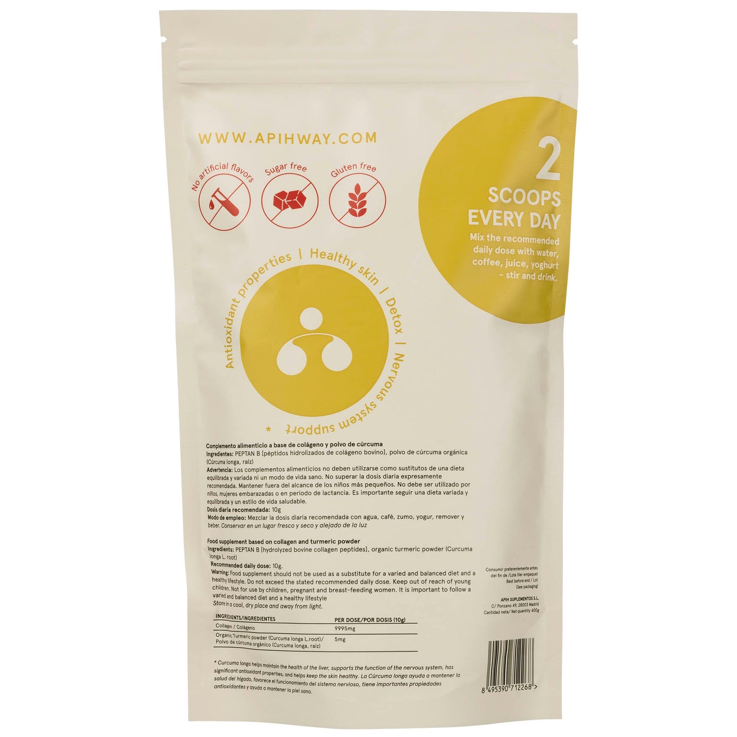 Apih The Balance Blend Colágeno + Cúrcuma 400 g