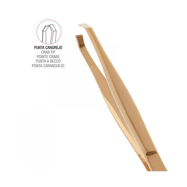 Pinzas Depilar Beter P Cangrejo Dorada 9.3 Cm