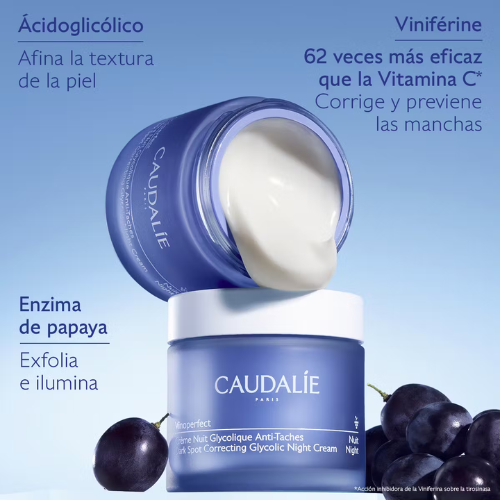 Caudalie Vinoperfect Crema de Noche Glicólica Antimanchas – Recarga 50 ml