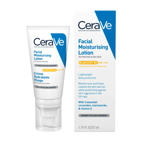 Cerave Locion Hidratante De Rostro Spf 50 1 Tubo 52 Ml