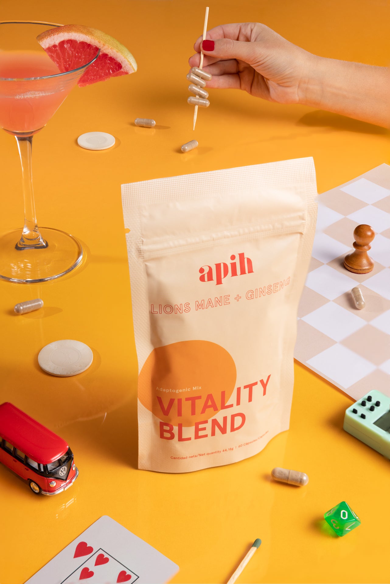 Apih Vitality Blend (Melena de León, Ginseng) 60 Cápsulas