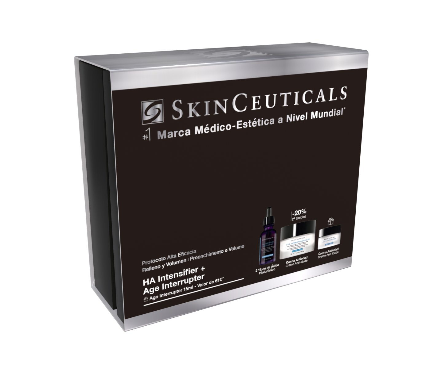 SkinCeuticals Cofre Relleno & Volumen: A.G.E. Interrupter 48 ml + H.A. Intensifier 30 ml