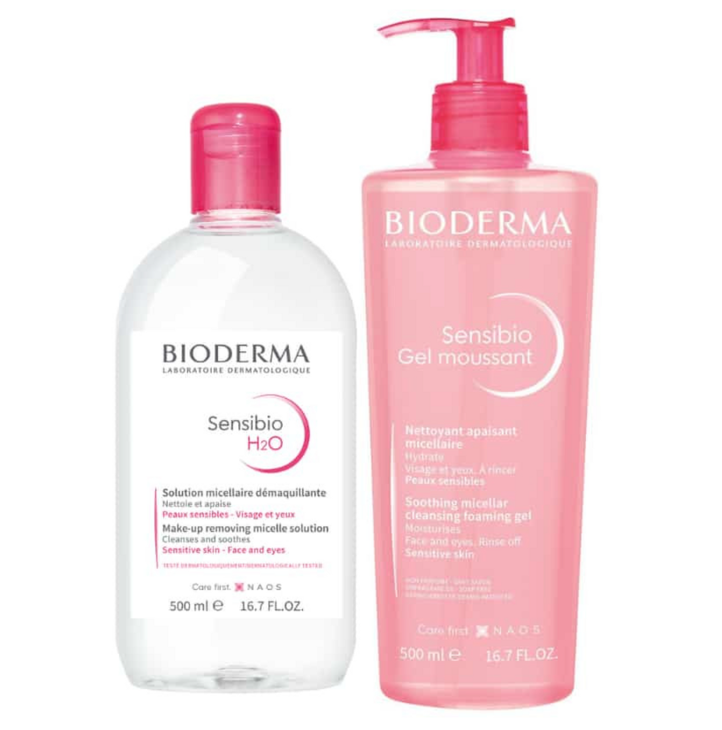 Pack Sensibio H2O 500Ml + Sensibio Gel Moussant 500Ml