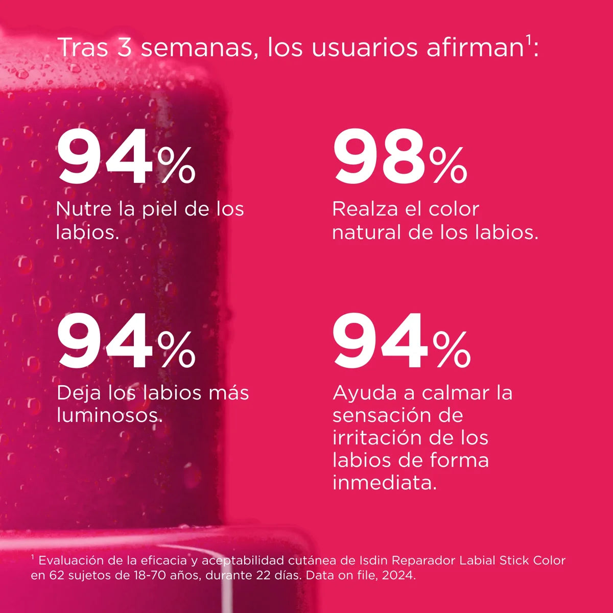 Isdin Reparador Labial 1 Stick 4 g Color Rosa