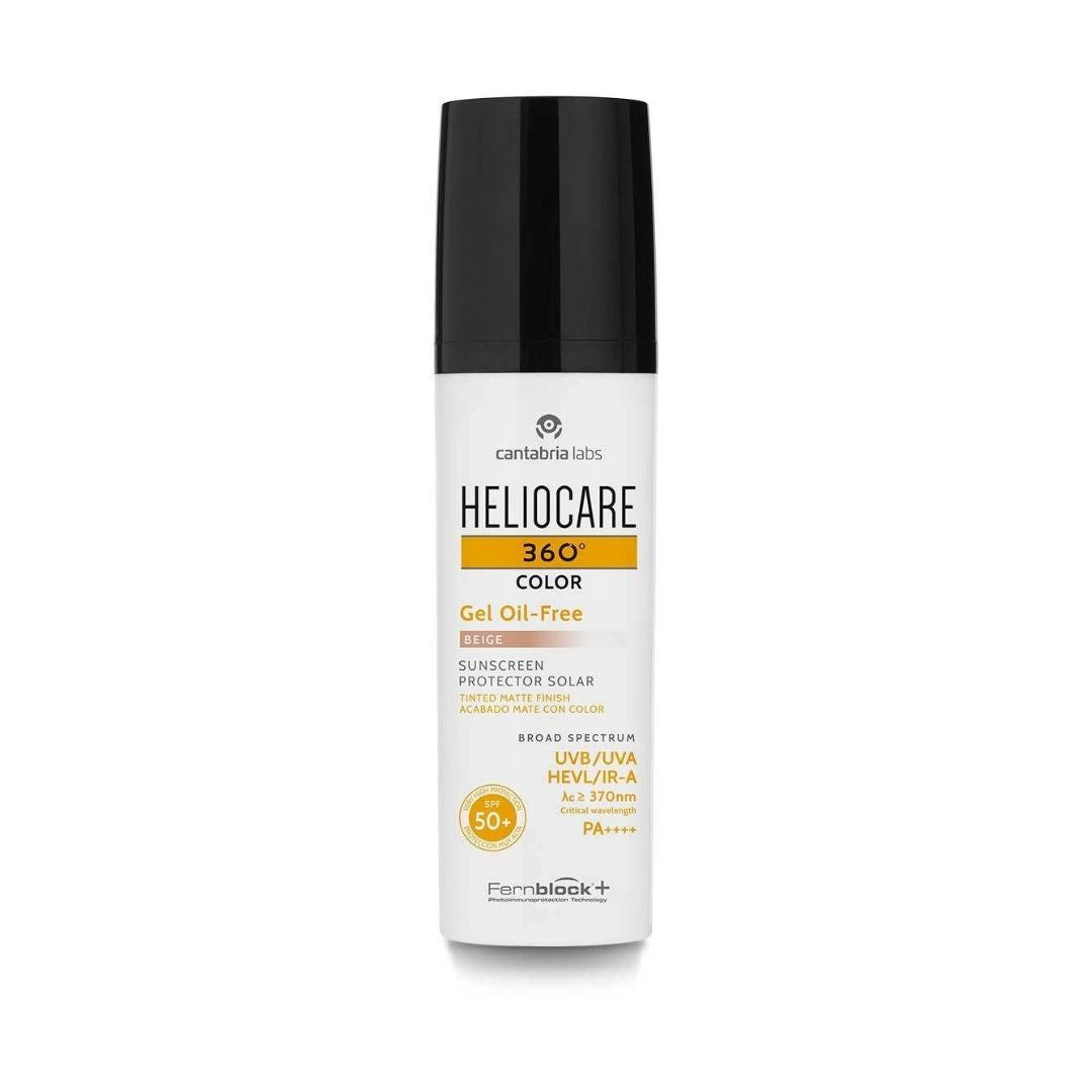 Heliocare 360º Spf 50+ Color Gel Oil-Free Protector Solar 1 Envase 50 Ml Color Beige