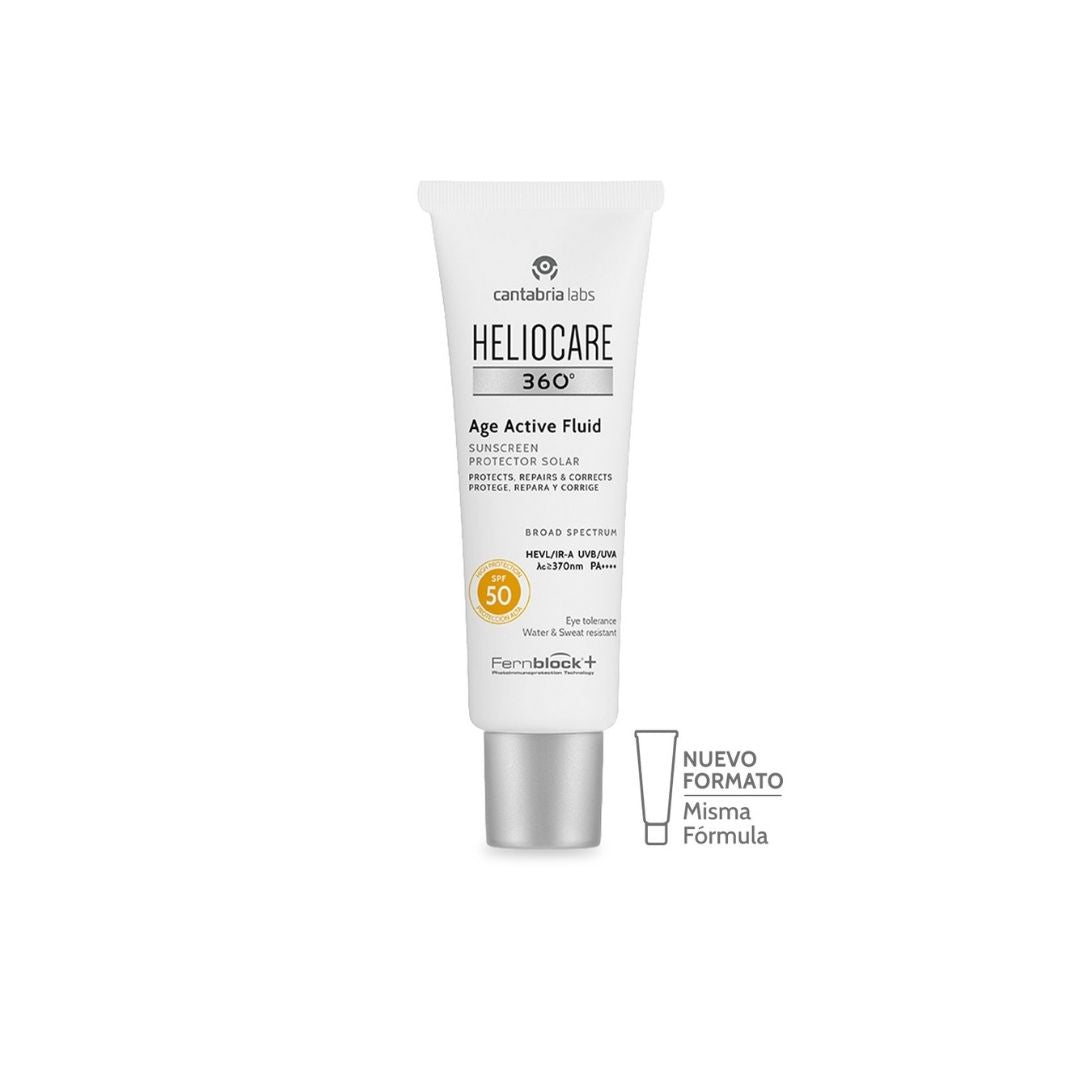 Heliocare 360º Age Active Fluid Protector Solar Protege Repara Y Corrige 1 Envase 50 Ml
