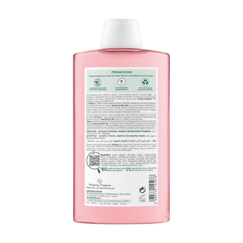 Klorane Champu A La Peonia Bio 1 Envase 400 Ml