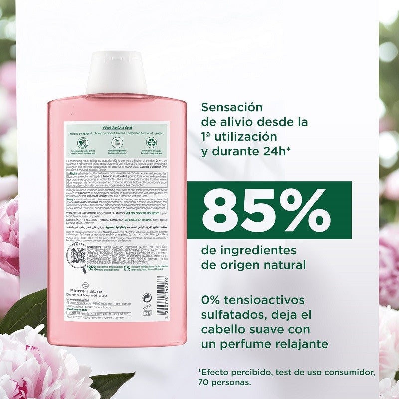 Klorane Champu A La Peonia Bio 1 Envase 400 Ml