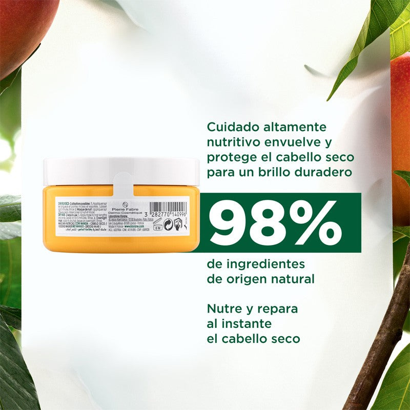 Klorane Mascarilla Nutricion Al Mango 1 Envase 150 Ml