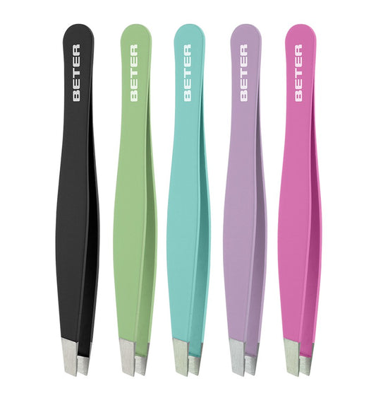 Pinzas Depilar Beter Soft Touch Punta Oblicua 9.3 Cm