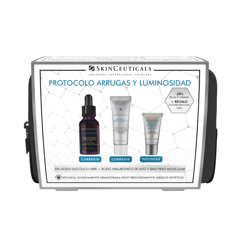 Skinceuticals Cofre Navidad H.A Intensifier 30Ml + Glycolic 10 Renew Overnight 50Ml + Advanced Brightening 15 Ml