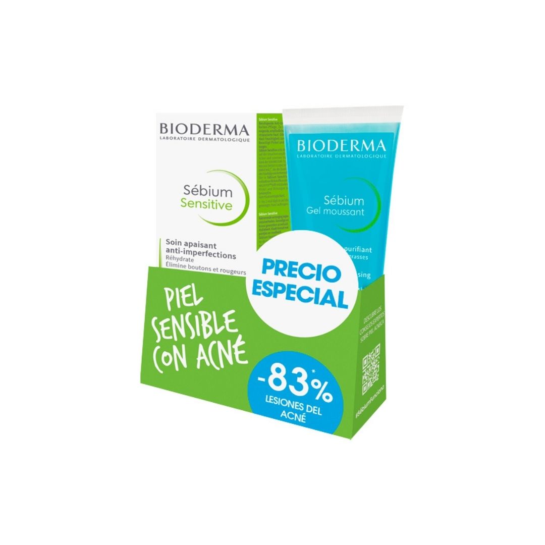 Bioderma Pack Sebium Sensitive + Sebium Gel Moussant