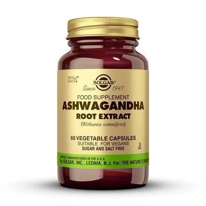 Solgar Extracto De Raíz De Ashwagandha 60 Cápsulas Vegetales