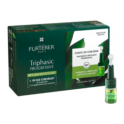 Triphasic Progresive Tratamiento Anticaida Progresiva Rene Furterer 8 Frascos 5,5 Ml