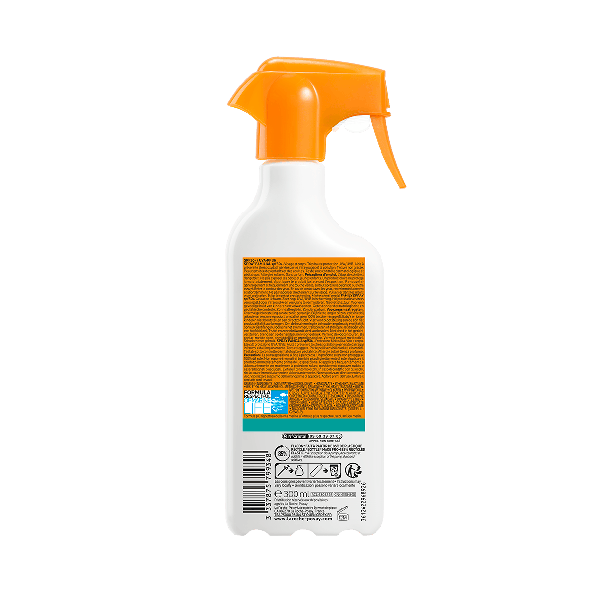 Anthelios Family Spray Spf 50+ 1 Envase 300 Ml