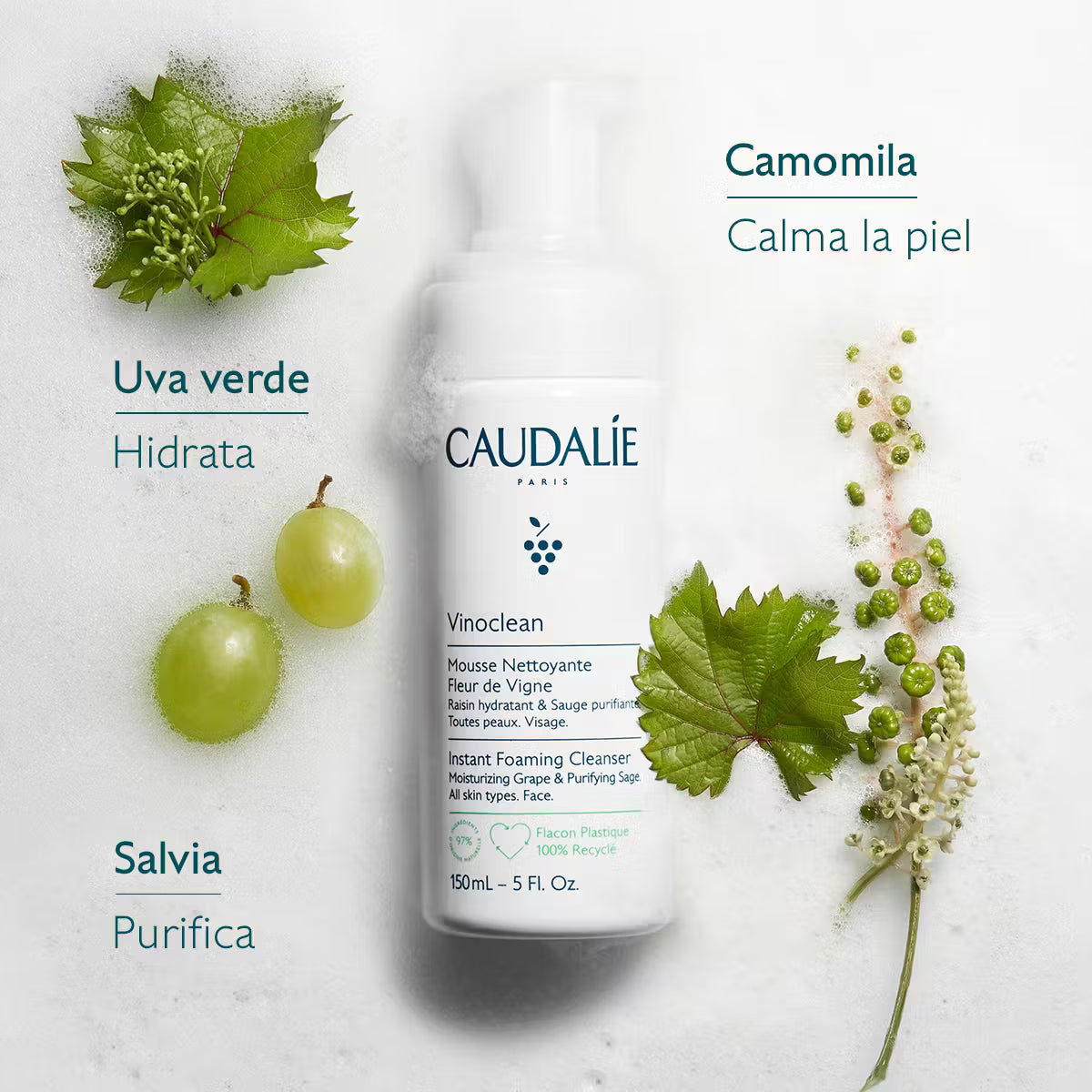 Caudalie Vinoclean Espuma Limpiadora 150 Ml