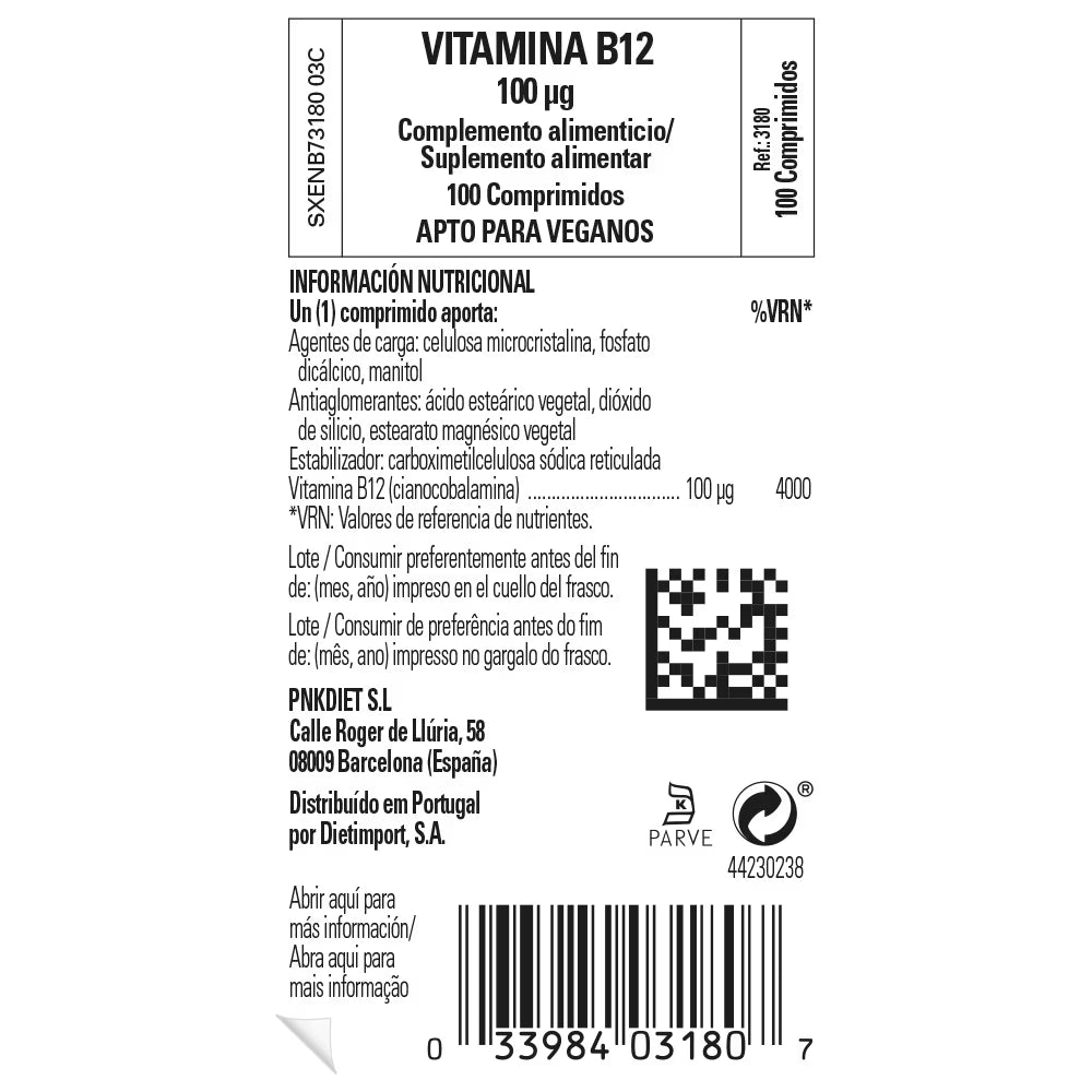 Solgar Vitamina B12 100 Microgramos 100 Comprimidos