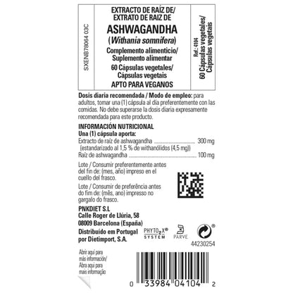 Solgar Extracto De Raíz De Ashwagandha 60 Cápsulas Vegetales