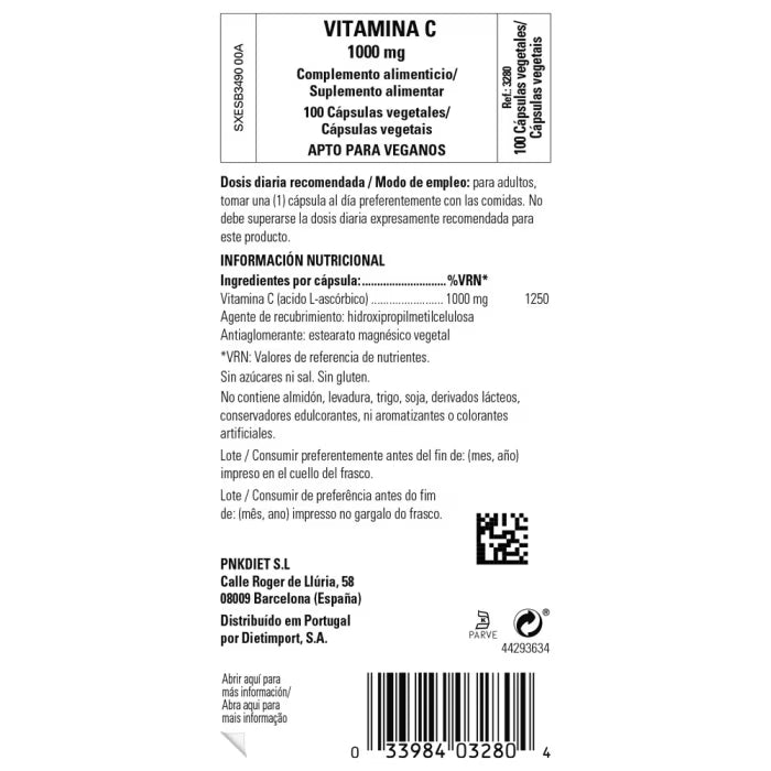 Solgar Vitamina C 1000 mg 100 Cápsulas Vegetales