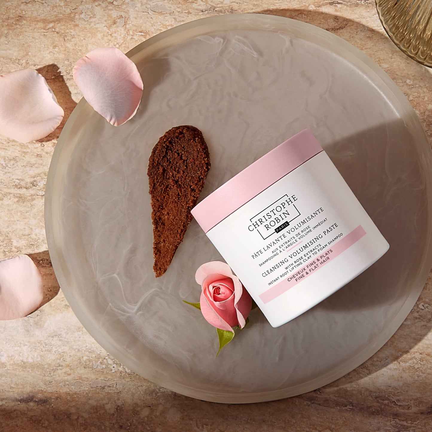 Christophe Robin Cleansing Volumizing Paste With Pure Rassoul Clay And Rose Extracts 250 Ml