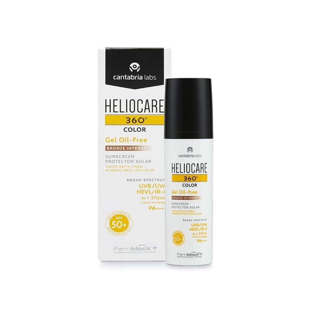 Heliocare 360º Spf 50+ Color Gel Oil-Free Protector Solar 1 Envase 50 Ml Color Bronze Intense