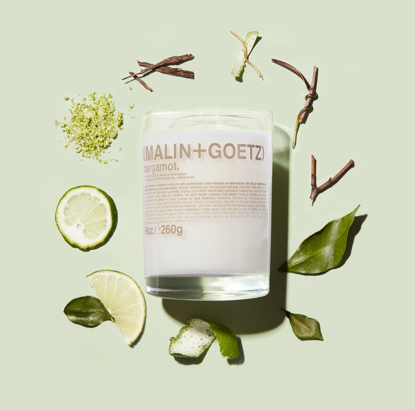 MALIN+GOETZ Vela Perfumada Bergamot 260 g