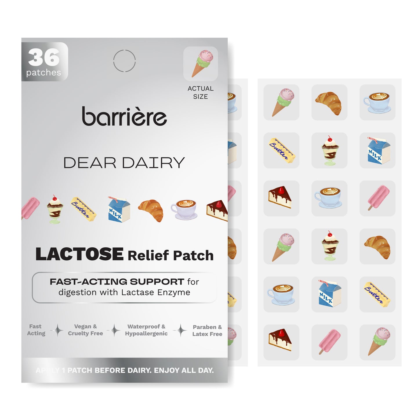 Barrière Dear Dairy Lactose Relief Patch 36 Pk - Milky Treats