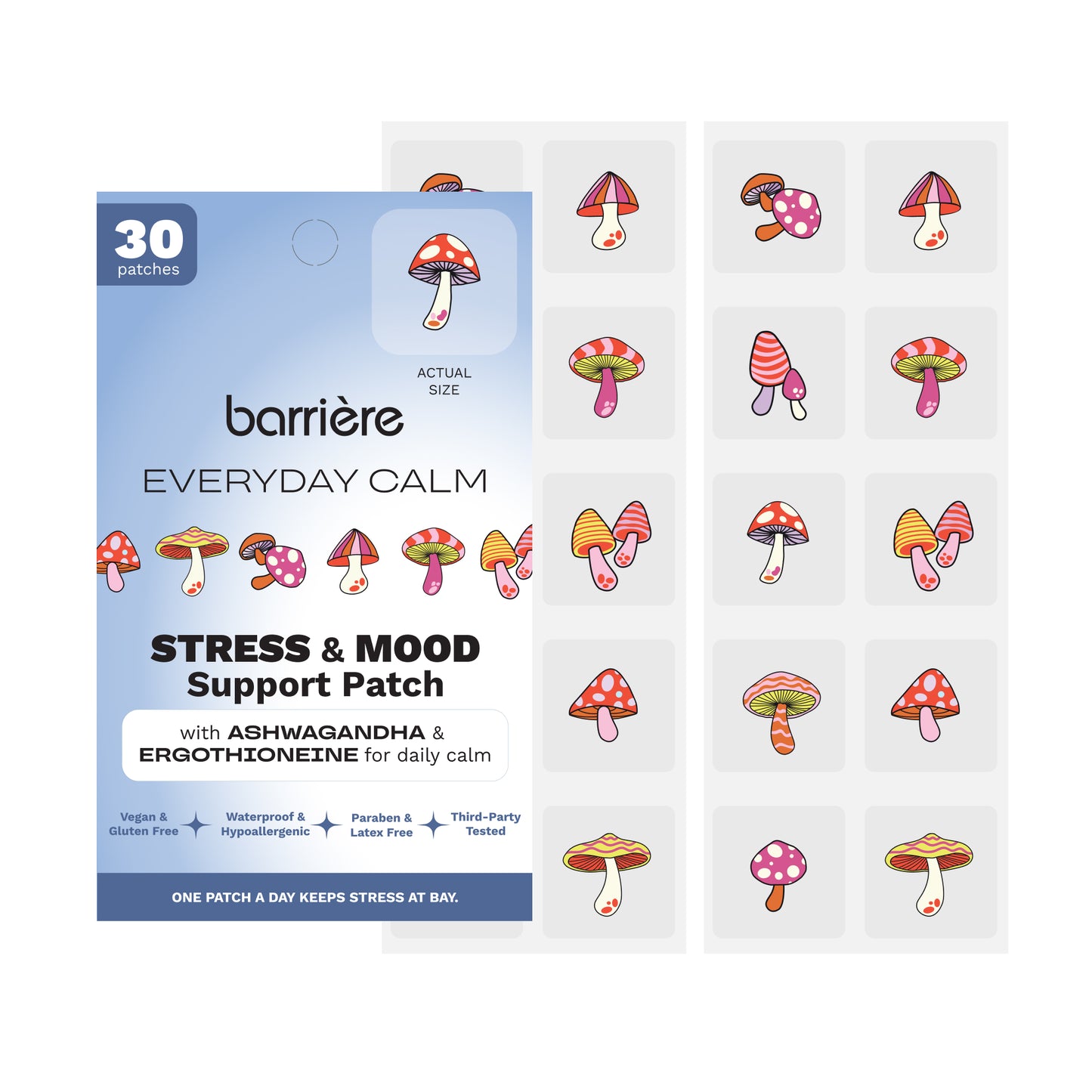 Barrière Every Calm Mood Support Patch 30 Pk - Mushrooms