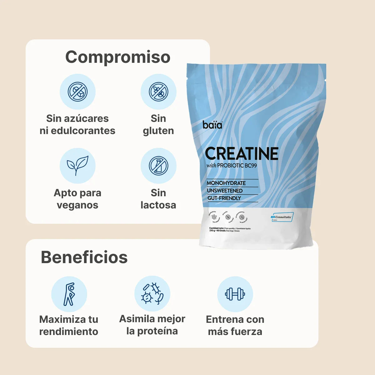 Baïa Food Creatine With Probiotic 210 G