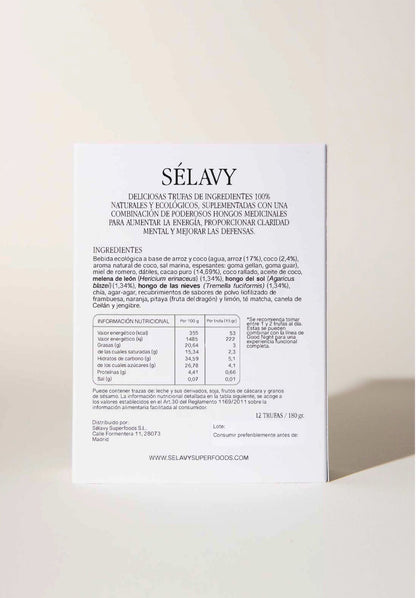 Sélavy (01) Good Morning – 12 Trufas Adaptógenas · 180 g