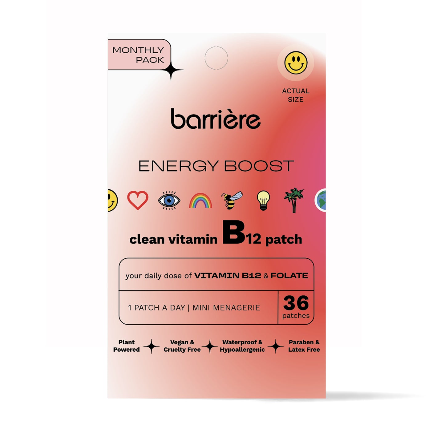 Barrière Energy Boost Vitamin B12 Patch 36 Pk - Icons