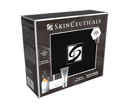 Cofre Navidad SkinCeuticals Global Antiedad [ C E Ferulic + A.G.E. Interrupter Adv + 15ML Adv Bright SPF 50 ]