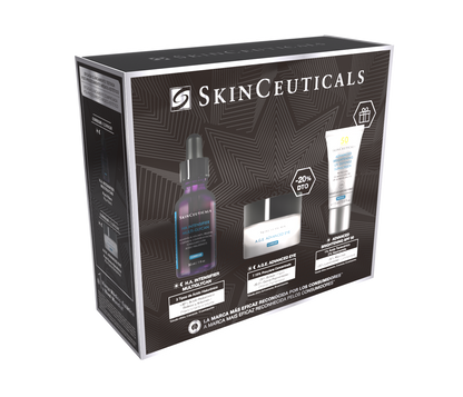 Cofre Navidad SkinCeuticals Volumen y Relleno  [ H.A. Multi-Glycan + A.G.E. Adv Eye + 15ML Adv Bright SPF 50 ]