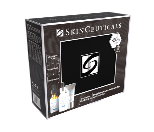 Cofre Navidad SkinCeuticals Despigmentante [ Phloretin C F + Discoloration Defense + 15ML Adv Bright SPF 50 ]