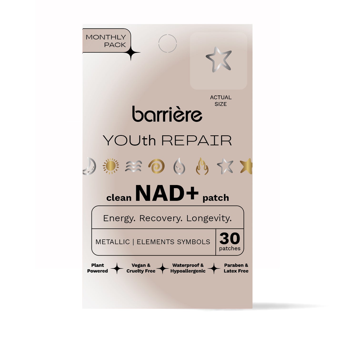 Barrière Youth Repair NAD+ Patch 30 Pk - Elements