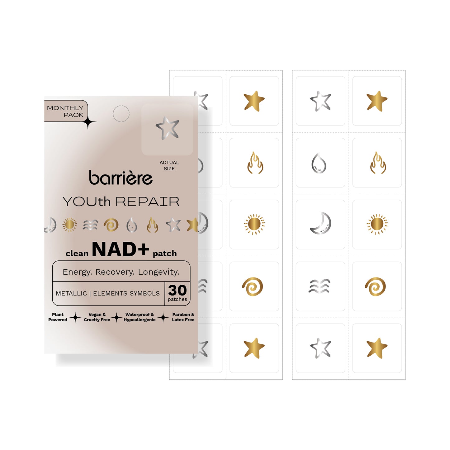 Barrière Youth Repair NAD+ Patch 30 Pk - Elements