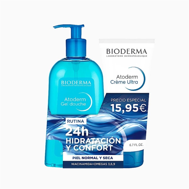 Bioderma Pack Atoderm Gel Douche 500ML + Atoderm Crème Ultra 200ML