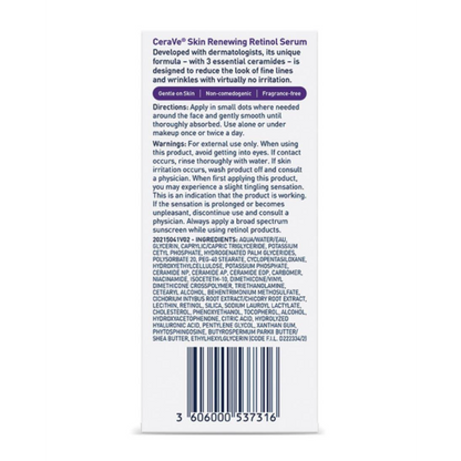 CeraVe Skin Renewing Retinol Serum – Sérum Renovador con Retinol 30 ml