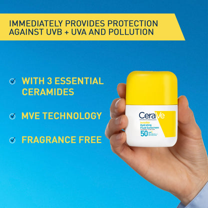 Cerave Fluido Protector Invisible Hidratante Spf 50 50 Ml
