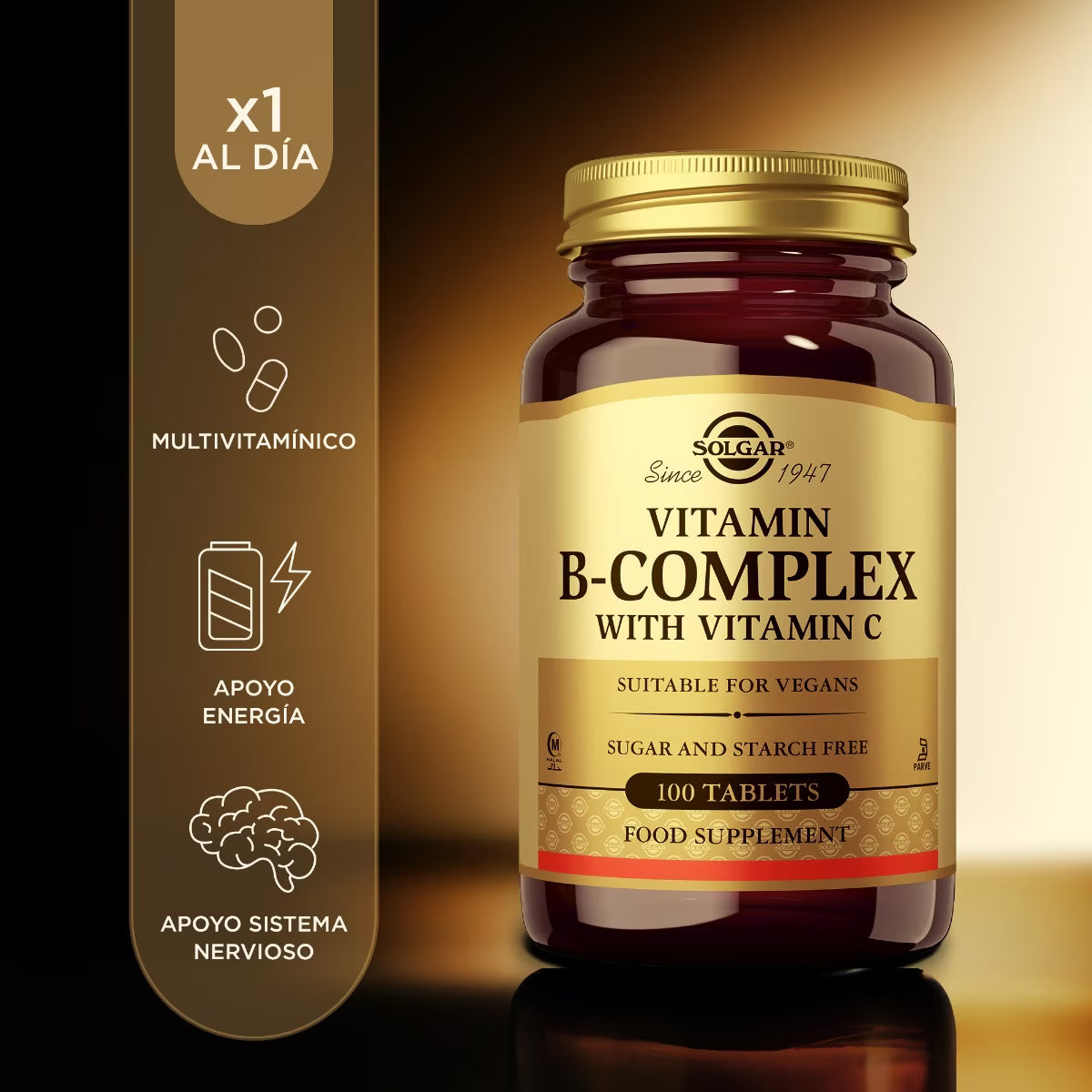 Solgar Vitamina B Complex Con Vitamina C 100 Comprimidos