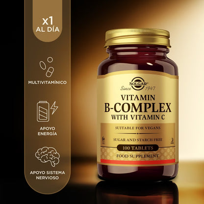 Solgar Vitamina B Complex Con Vitamina C 100 Comprimidos