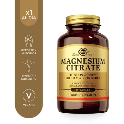 Solgar Citrato De Magnesio 60 Comprimidos